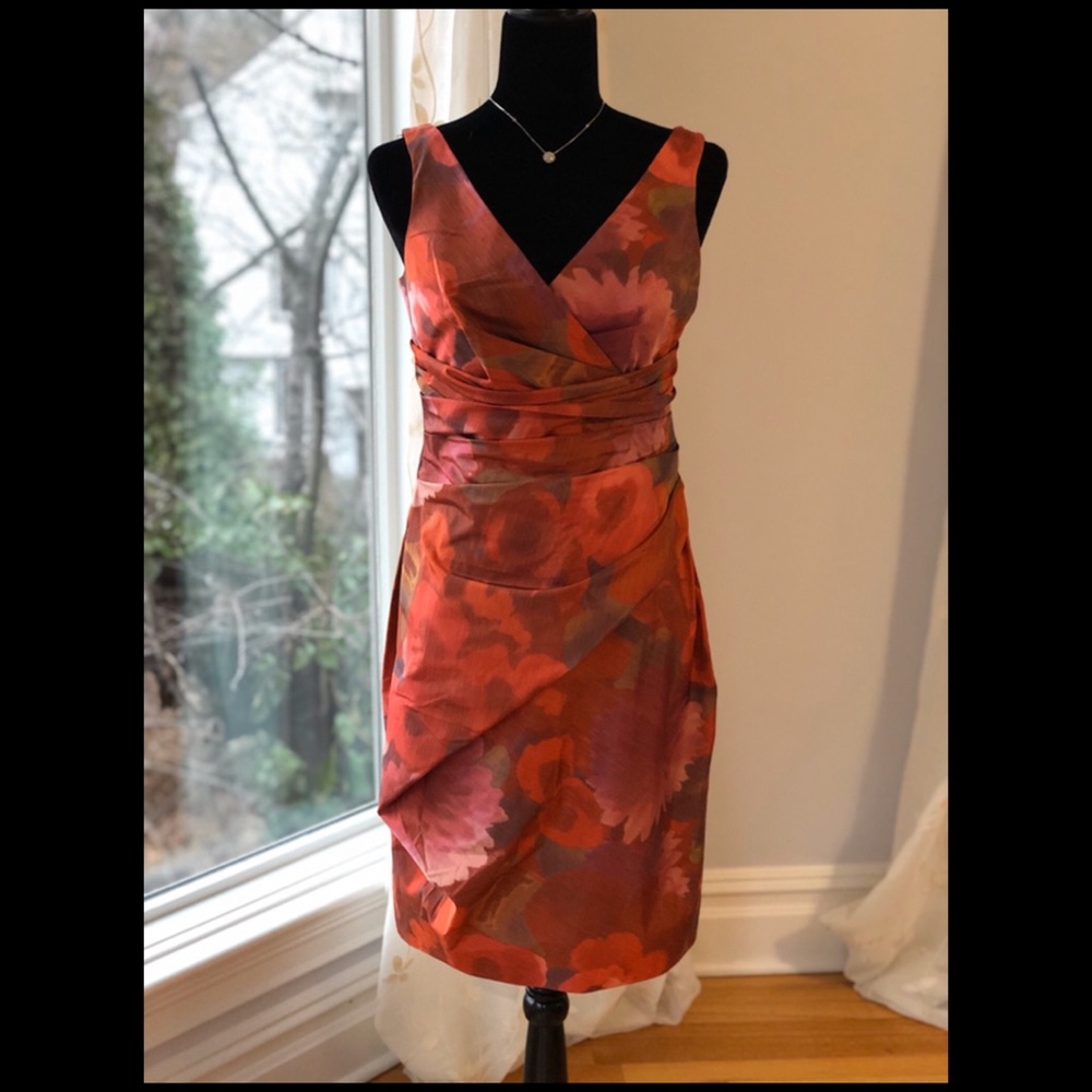 LelaRose Silk Cocktail Dress